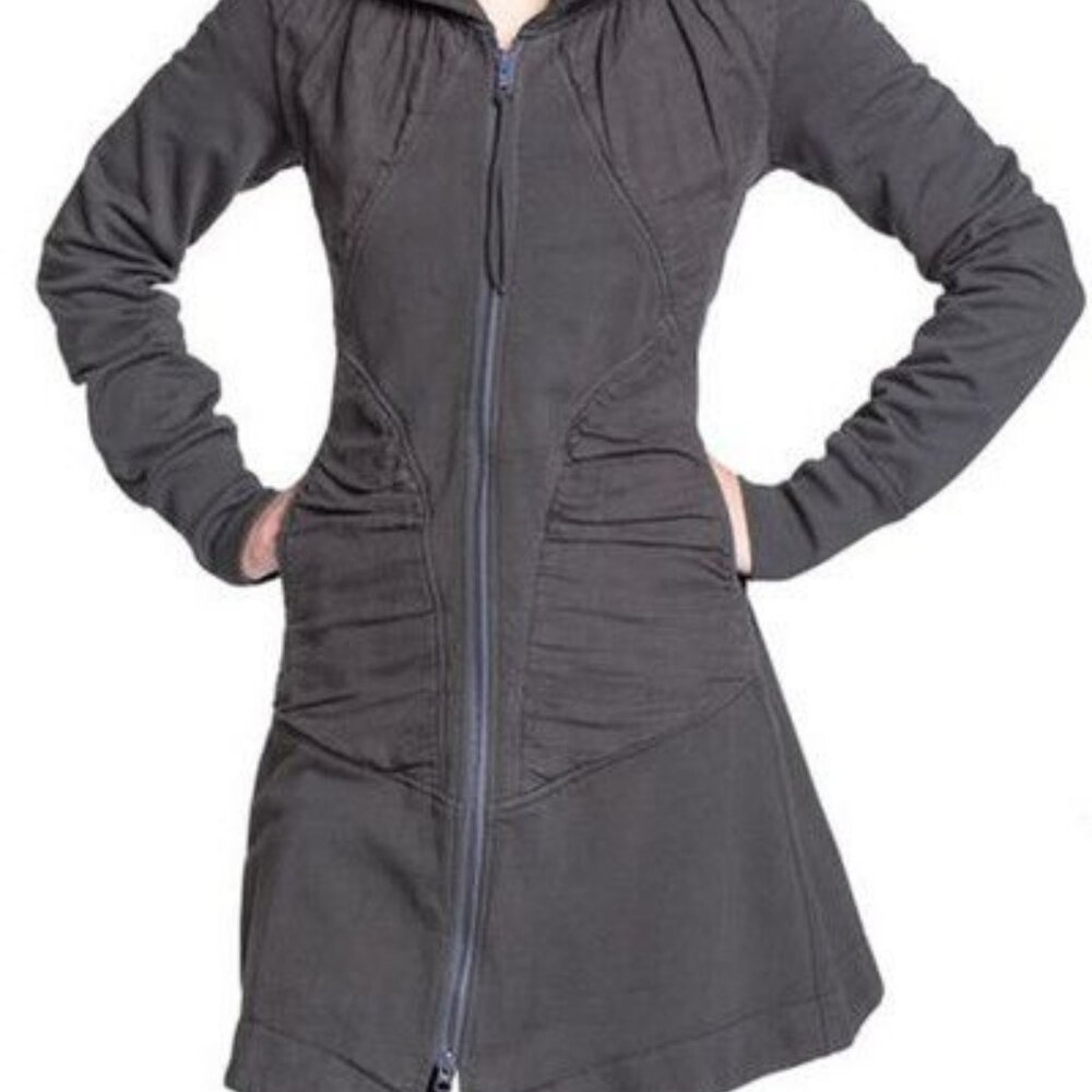 Prairie Underground Womens Taupe Brown Long Le Fey Cloak Hoodie Organic Cotton